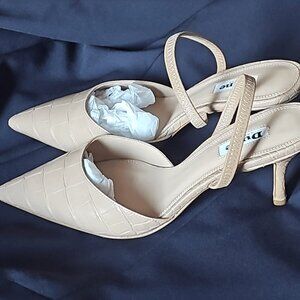 DUNE LONDON Columbia Asymmetric Strap Kitten Heels
